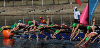 Triatlon egyéni: Pap Dávid - úszás, rajt